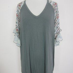 Women's 2X Raglan T-Shirt Blouse Top NWT